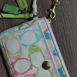 Authentic Multicolored Coach Wristlet